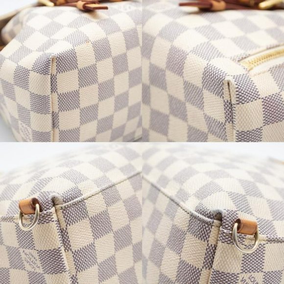 Sperone Bb White Damier Azur Canvas Backpack - Picture 7 of 11